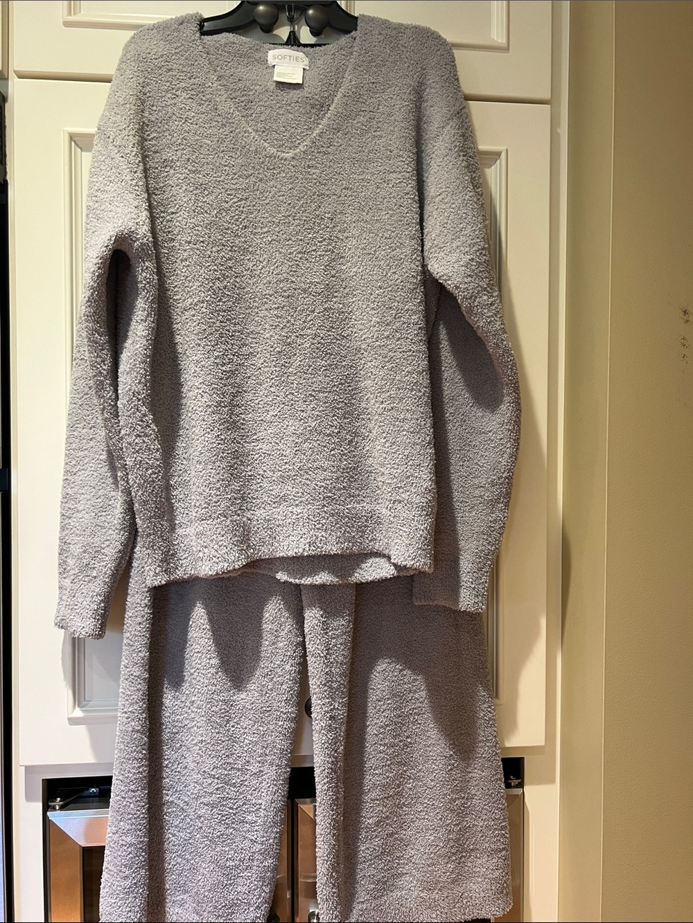 Soft V-Neck Sweater in Light Gray by SOFTIES